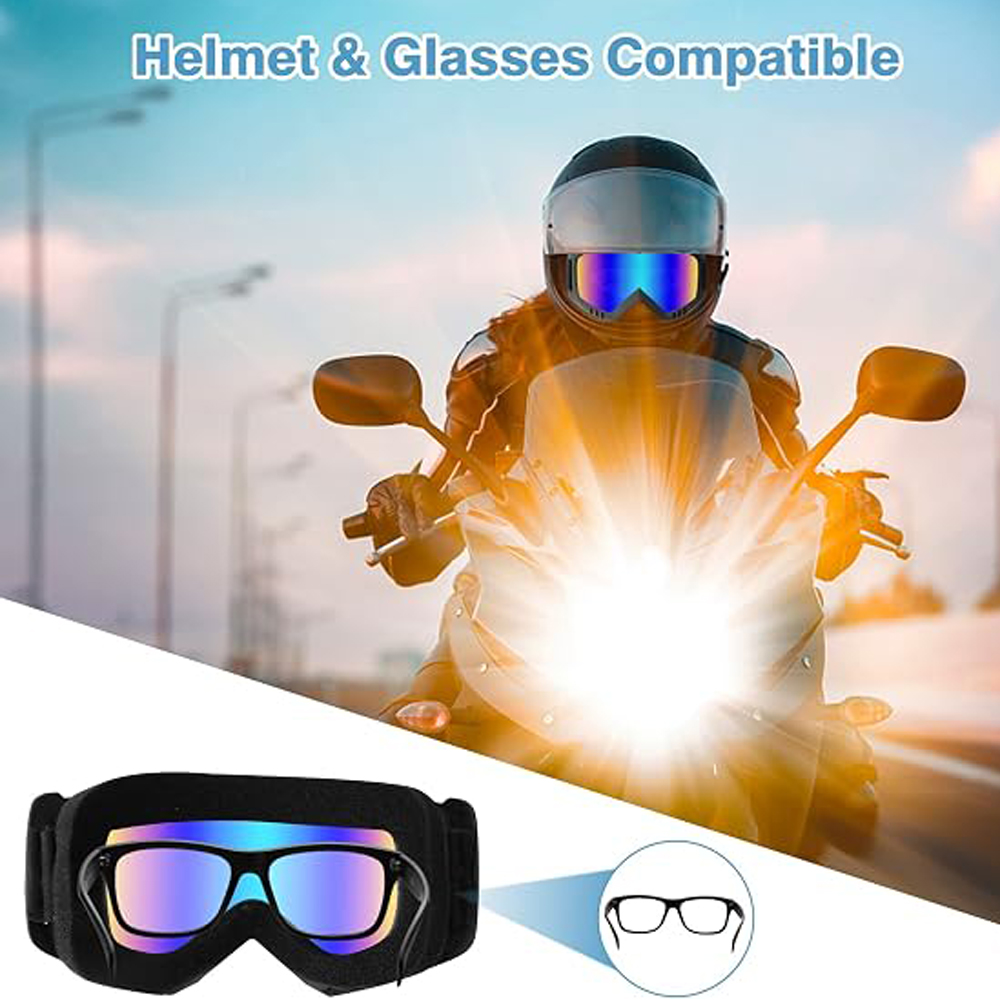 Anti Pollution Mask - Occhiali da Motocross con Strato Antiappannamento,