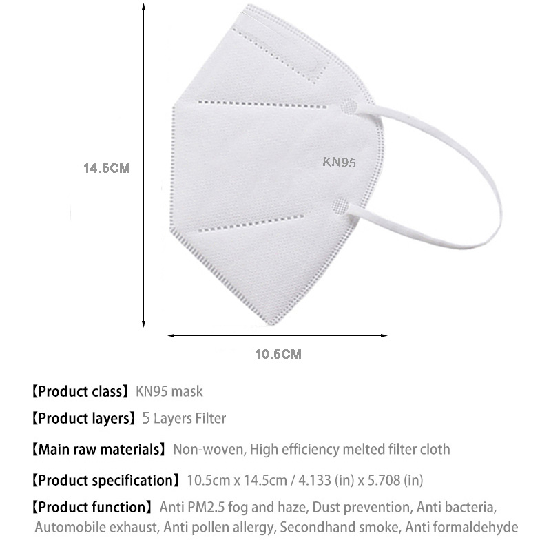 10-100PCS mascarillas FFP2 Mas - Disposable Surgical Mask recensione e prezzo
